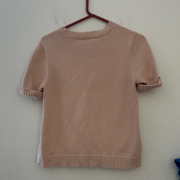 Elegant White and peach Eyelet Top - Picture 5 of 5